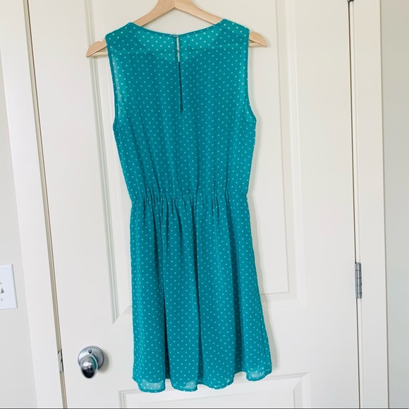 Teal Polka dot Summer dress - Picture 2 of 5